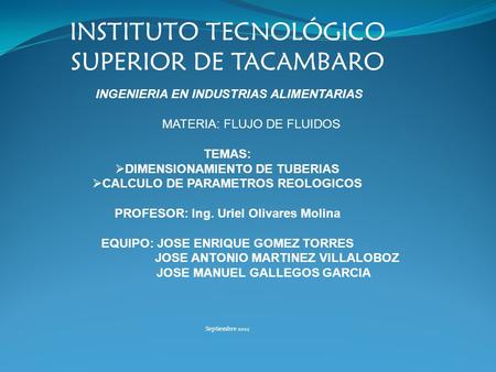 INSTITUTO TECNOLÓGICO SUPERIOR DE TACAMBARO