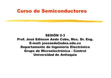 Curso de Semiconductores