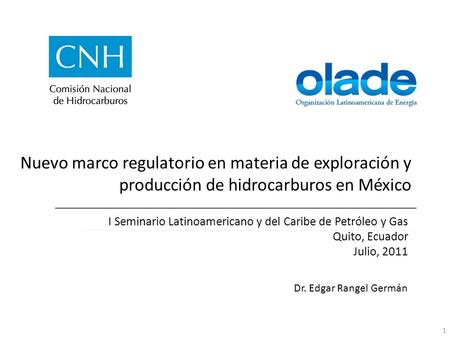 I Seminario Latinoamericano y del Caribe de Petróleo y Gas