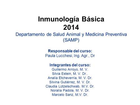 Responsable del curso: