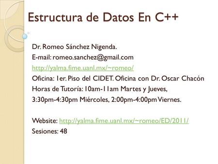 Estructura de Datos En C++
