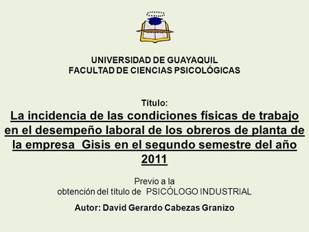 FACULTAD DE CIENCIAS PSICOLÓGICAS