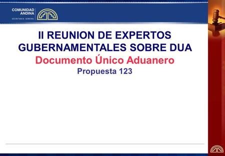 PROYECTO DE DECISIÓN DE DOCUMENTO ÚNICO ADUANERO