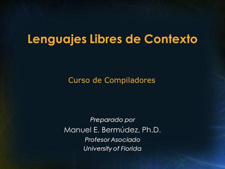 Lenguajes Libres de Contexto