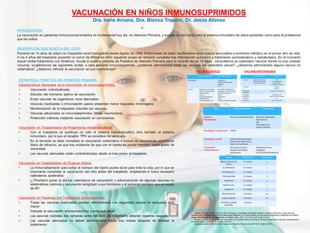 VACUNACIÓN EN NIÑOS INMUNOSUPRIMIDOS Dra. Irene Arnanz, Dra. Blanca Trapero, Dr. Jesús Alonso INTRODUCCIÓN La vacunación en pacientes inmunocomprometidos.