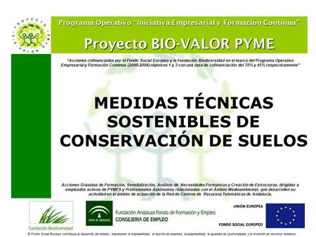 MEDIDAS TÉCNICAS SOSTENIBLES DE CONSERVACIÓN DE SUELOS