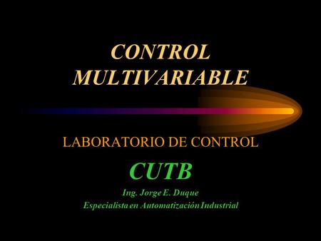 CONTROL MULTIVARIABLE