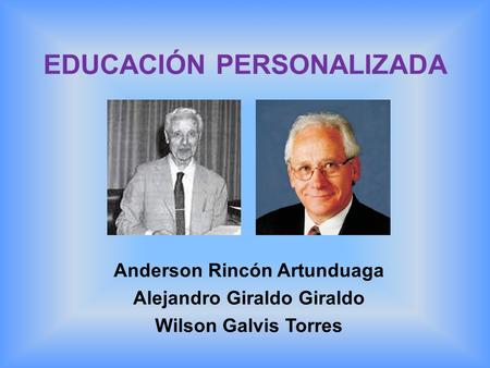 EDUCACIÓN PERSONALIZADA