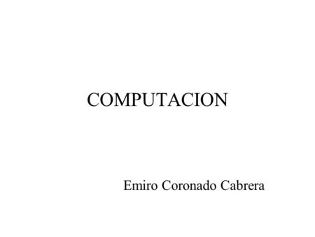Emiro Coronado Cabrera