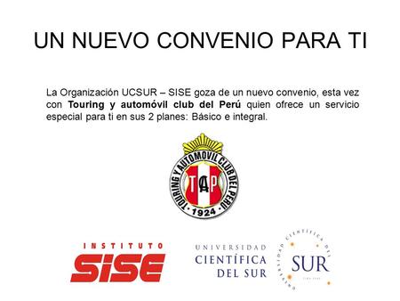 UN NUEVO CONVENIO PARA TI