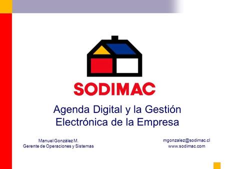 Agenda Digital y la Gestión Electrónica de la Empresa