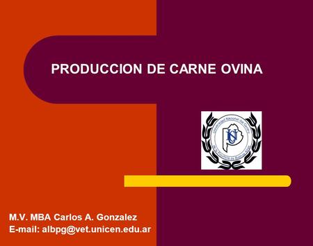 PRODUCCION DE CARNE OVINA
