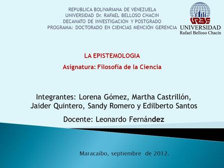 Asignatura: Filosofía de la Ciencia
