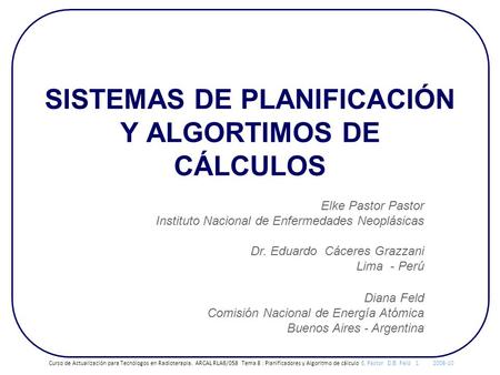 SISTEMAS DE PLANIFICACIÓN Y ALGORTIMOS DE CÁLCULOS