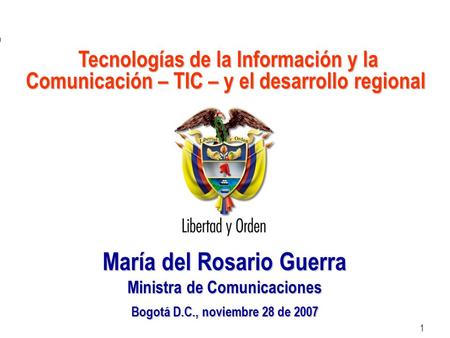 María del Rosario Guerra Ministra de Comunicaciones