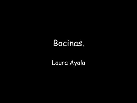 Bocinas. Laura Ayala.