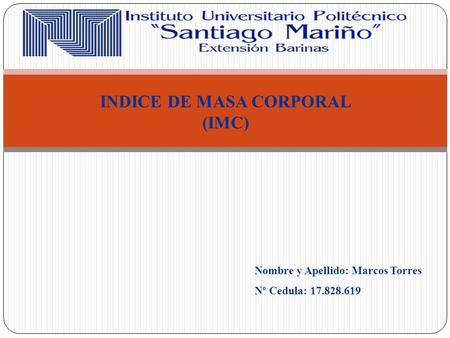 INDICE DE MASA CORPORAL (IMC)