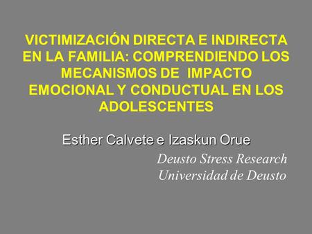 Deusto Stress Research