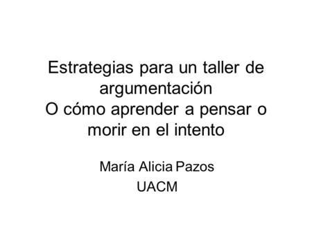 María Alicia Pazos UACM