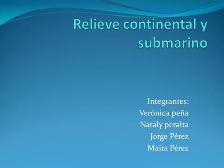 Relieve continental y submarino