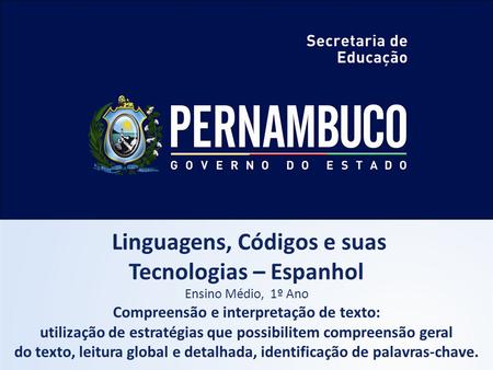 Linguagens, Códigos e suas Tecnologias – Espanhol
