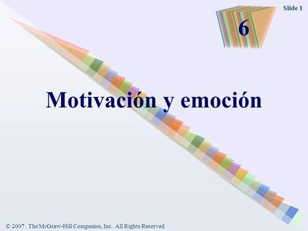 6 Motivación y emoción.