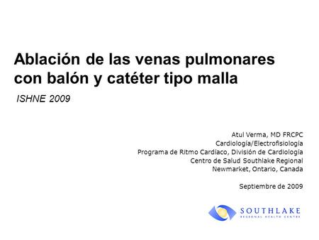 Ablación de las venas pulmonares con balón y catéter tipo malla