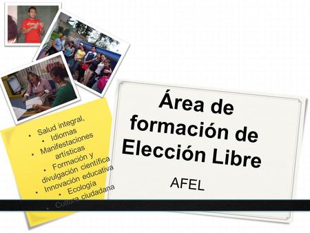 Área de formación de Elección Libre