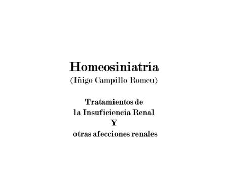 Homeosiniatría (Iñigo Campillo Romeu)