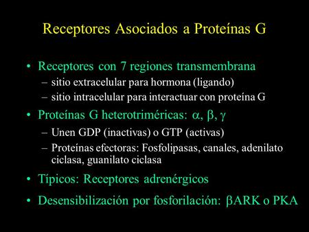 Receptores Asociados a Proteínas G