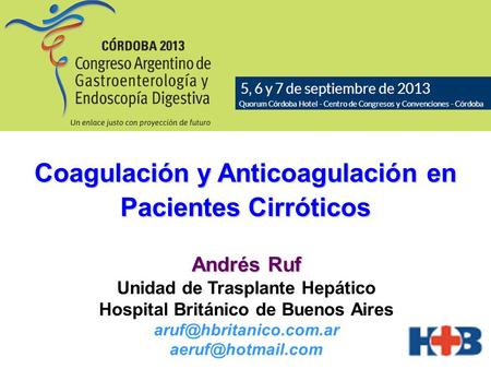 Coagulación y Anticoagulación en Pacientes Cirróticos