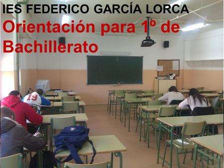 Orientación para 1º de Bachillerato