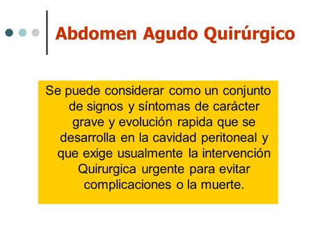 Abdomen Agudo Quirúrgico