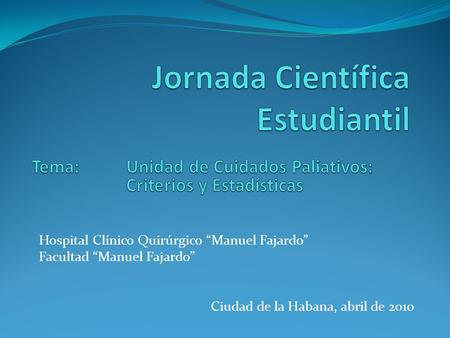 Jornada Científica Estudiantil