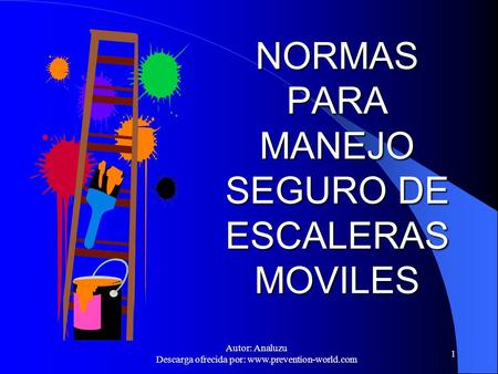 NORMAS PARA MANEJO SEGURO DE ESCALERAS MOVILES