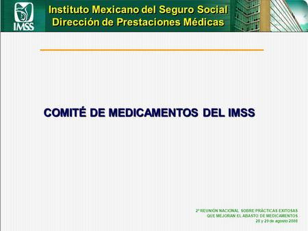 COMITÉ DE MEDICAMENTOS DEL IMSS