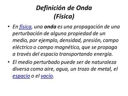 Definición de Onda (Física)