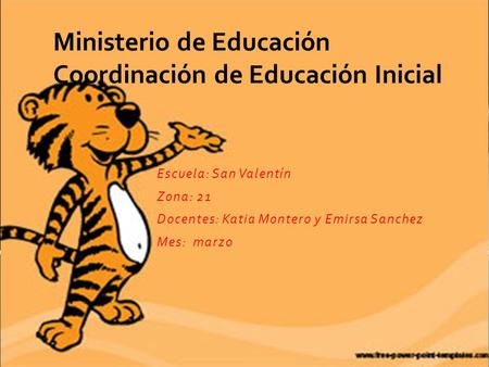Ministerio de Educación Coordinación de Educación Inicial