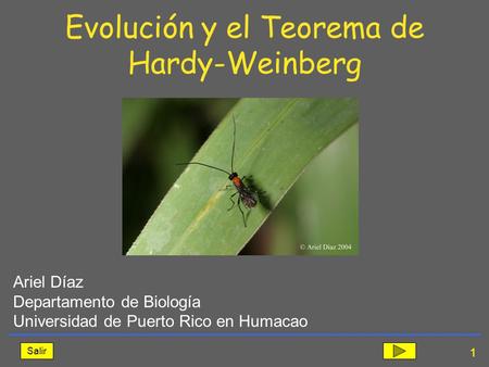 Evolución y el Teorema de Hardy-Weinberg