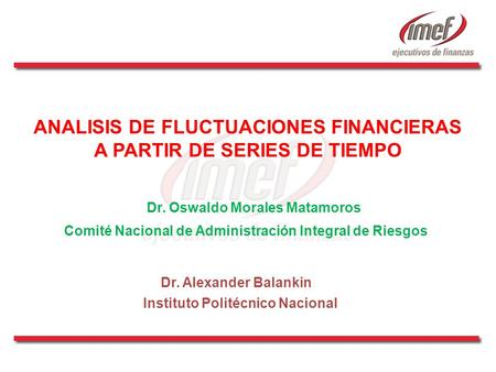 ANALISIS DE FLUCTUACIONES FINANCIERAS A PARTIR DE SERIES DE TIEMPO