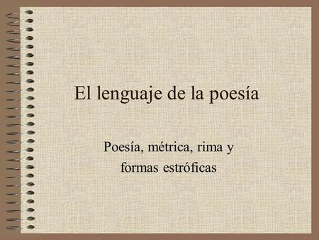 El lenguaje de la poesía