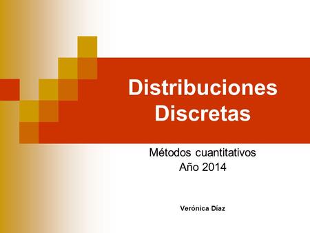 Distribuciones Discretas