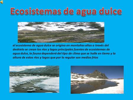 Ecosistemas de agua dulce