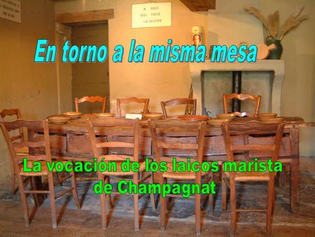 El Consejo General, inspirado en las recomendaciones del Capítulo General Comisión Internacional: 7 laicos/as y 3 hermanos Redactor final laico 92 testimonios.