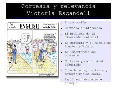 Cortesía y relevancia Victoria Escandell  uned