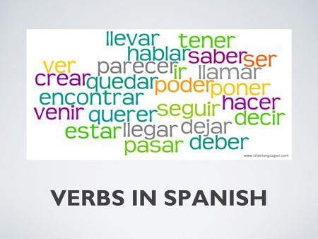 VERBS IN SPANISH.