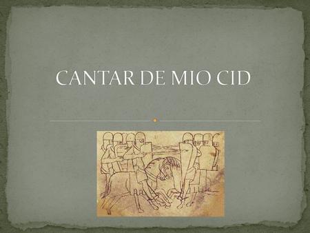 CANTAR DE MIO CID.