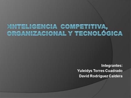 Integrantes: Yuleidys Torres Cuadrado David Rodríguez Caldera.