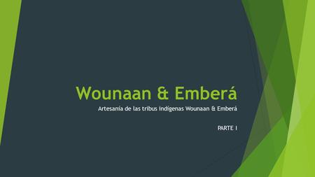 Artesanía de las tribus indígenas Wounaan & Emberá PARTE I