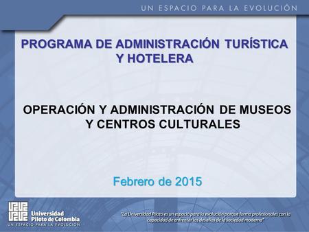PROGRAMA DE ADMINISTRACIÓN TURÍSTICA Y HOTELERA